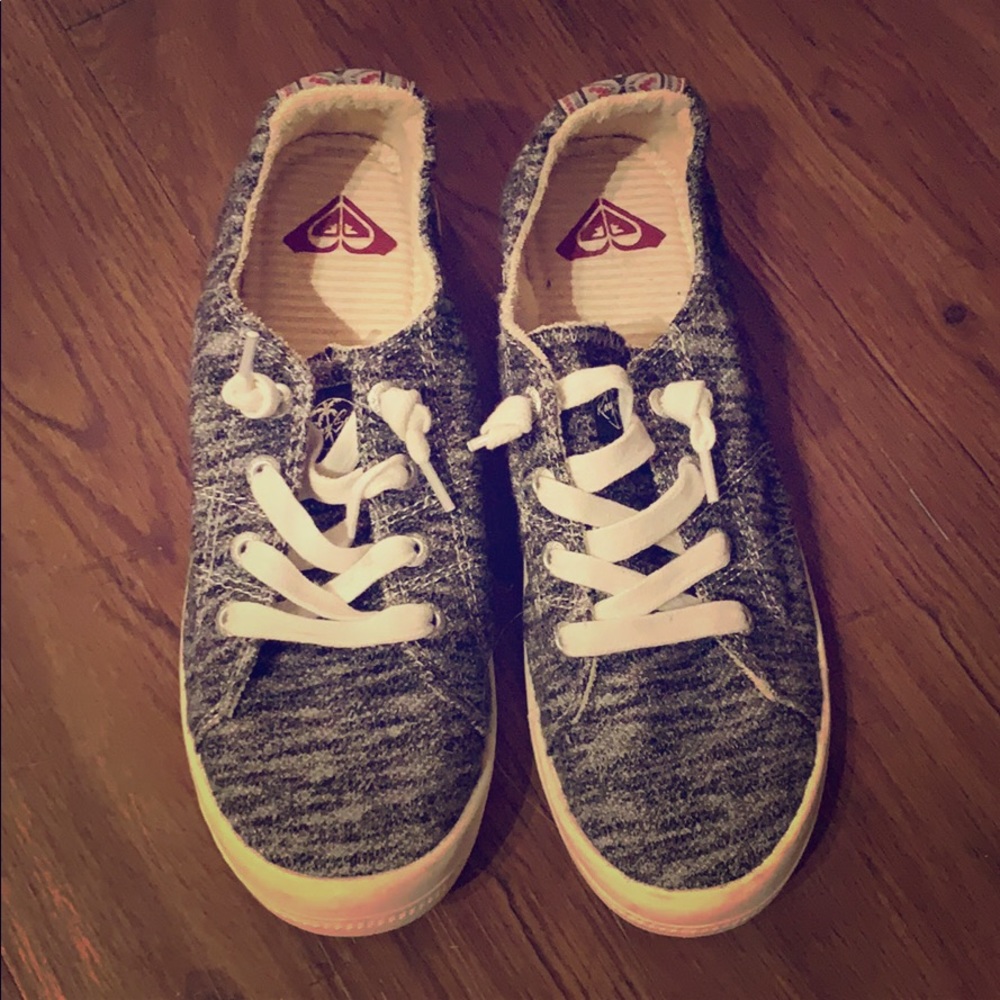 Roxy Gray Slide-Ons